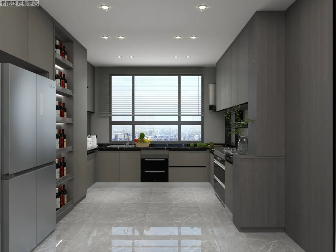 无拉手门板设计，使整体立面美观协调