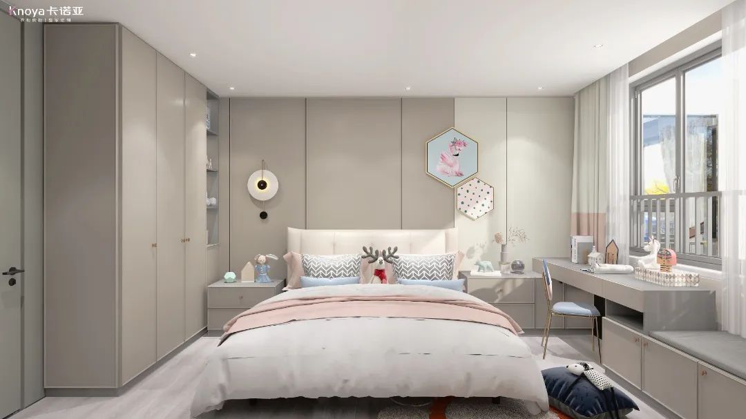 书桌+书柜+飘窗柜一体 书桌+书柜+飘窗柜一体